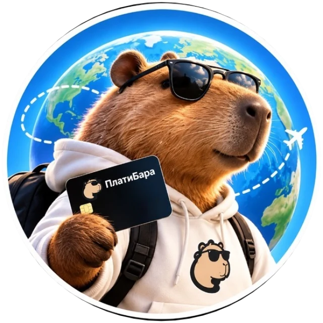 PlatiBara capybara in sunglasses and a hoodie in front of a globe
